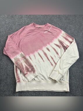 Spiritual Gangster Pink & Cream Tie-Dye Crewneck Sweatshirt